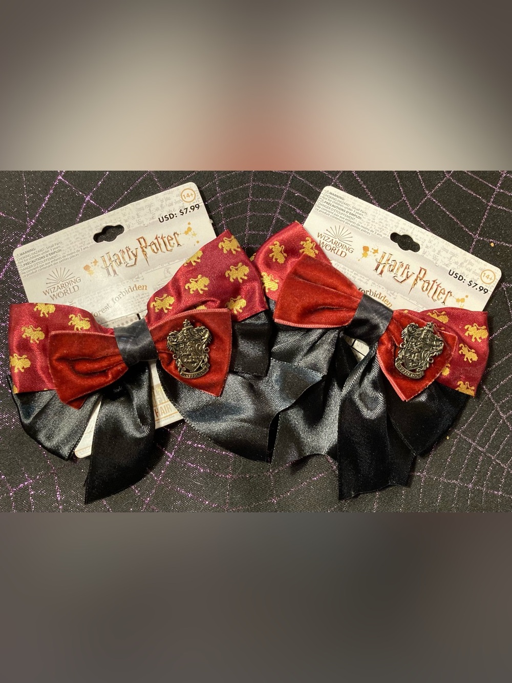 2 Gryffindor Hair Clips w/ House Crest